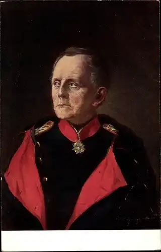 Künstler Ak Generaloberst Helmuth Johannes Ludwig von Moltke, Senftenberger Krone Briketts