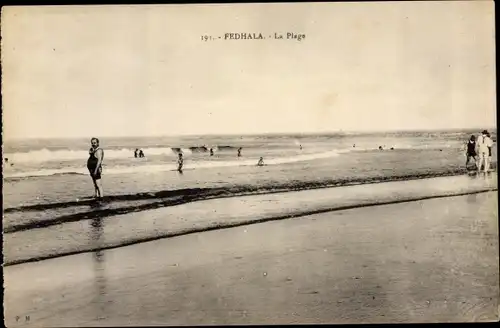 Ak Fedhala Marokko, La Plage