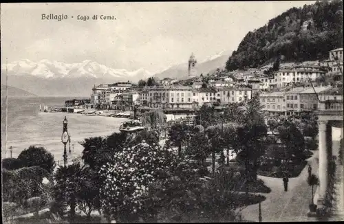 Ak Bellagio Lago di Como Lombardia, Panorama vom Ort