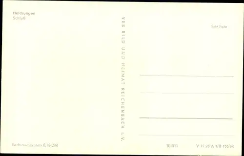 Ak Heldrungen im Kyffhäuserkreis Thüringen, Schloss