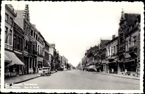 Ak Roeselare Roulers Westflandern, Rue du Nord, Geschäfte