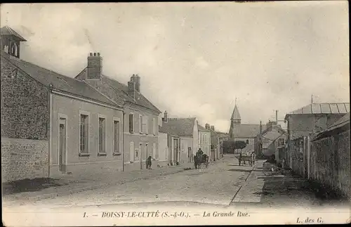 Ak Boissy le Cutté Essonne, La Grande Rue