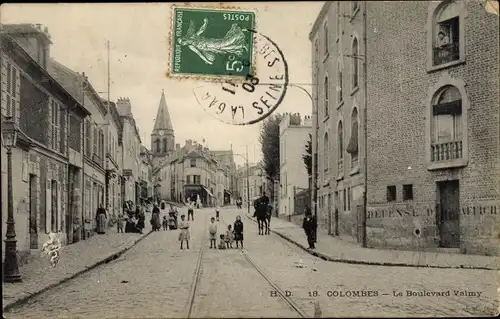 Ak Colombes Hauts de Seine, Boulevard Valmy