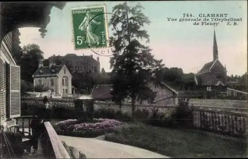 Ak Clamart Hauts de Seine, Vue Générale de l´Orphelinat de Fleury