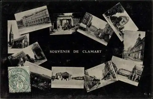 Ak Clamart Hauts de Seine, Teilansichten