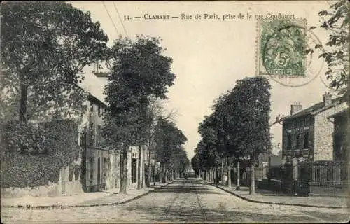 Ak Clamart Hauts de Seine, Rue de Paris prise de la Rue Condorcet