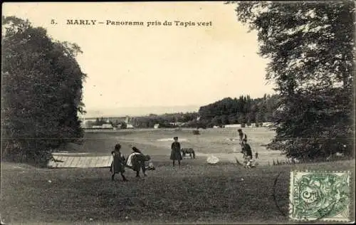 Ak Marly le Roi Yvelines, Panorama pris du Tapis Vert