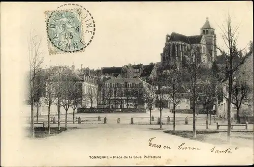 Ak Tonnerre Yonne, Place de la Sous-Préfecture