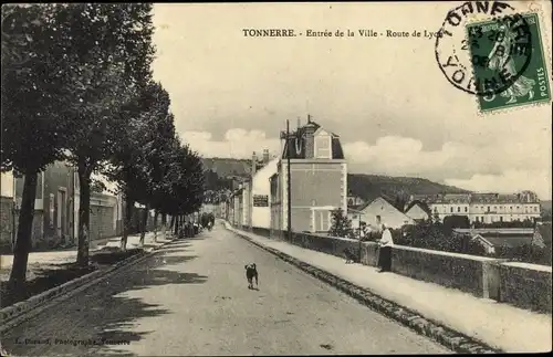 Ak Tonnerre Yonne, Entrée de la Ville, Route de Lycée