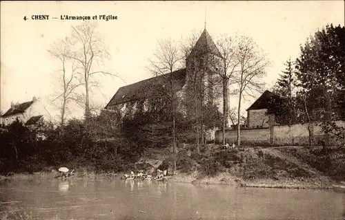 Ak Cheny Yonne, L´Armançon et l´Église