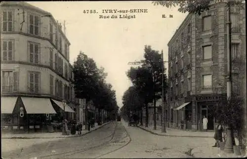 Ak Ivry sur Seine Val de Marne, Rue du Liégat