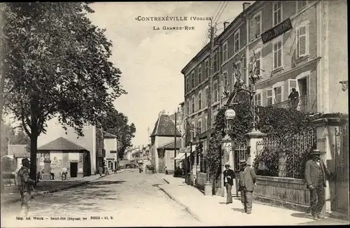 Ak Contrexéville Vosges, Grande Rue