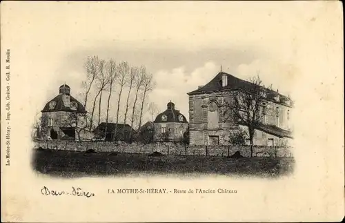 Ak La Mothe Saint Héray Deux Sèvres, Ancien Château