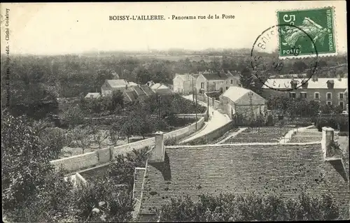 Ak Boissy l'Aillerie Val d'Oise, Panorama rue de la Poste