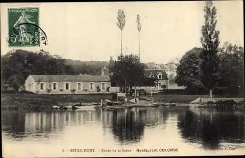 Ak Seine Port Seine et Marne, Bords de la Seine