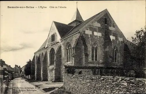 Ak Samois sur Seine Seine et Marne, L´Église