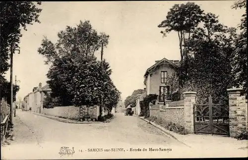Ak Samois sur Seine Seine et Marne, Entrée du Haut Samois