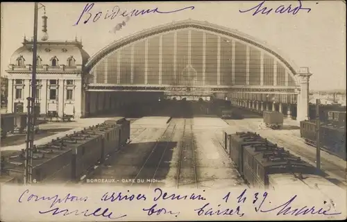 Ak Bordeaux Gironde, Gare du Midi