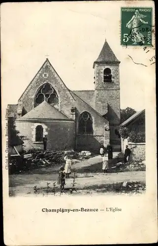 Ak Champigny-en-Beauce Loir et Cher, L´Eglise