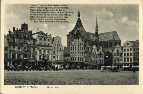 Ak Hansestadt Rostock, Neuer Markt