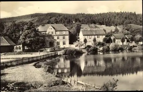 Ak Ilmenau in Thüringen, Teilansicht, Teichpartie
