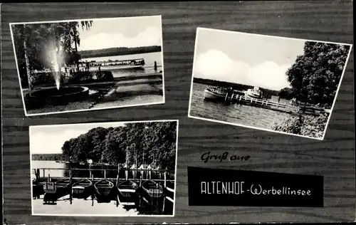Ak Altenhof Schorfheide am Werbellinsee, Anlegestelle, Boote