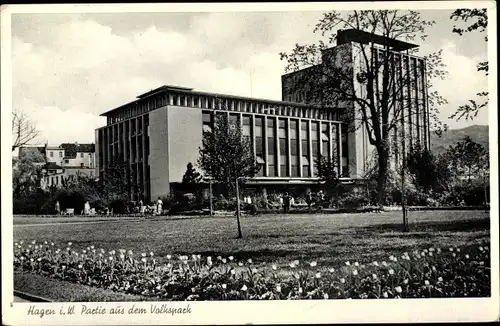 Ak Hagen in Westfalen, Partie aus dem Volkspark