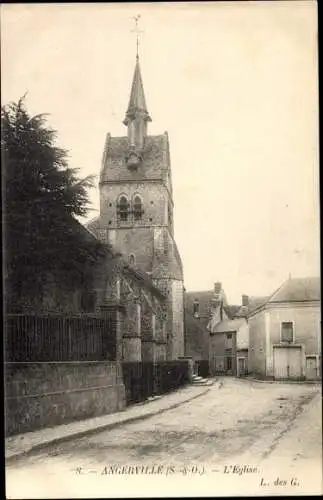 Ak Angerville Essonne, L´Église