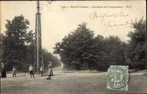 Ak Clamart Hauts de Seine, Bois de Clamart, Carrefour de L´Anémomètre