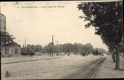 Ak Courbevoie Hauts de Seine, Rue Pont de Neuilly