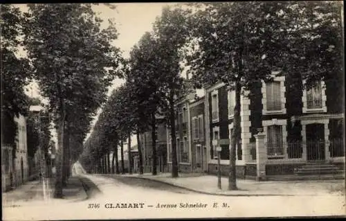 Ak Clamart Hauts de Seine, Avenue Schneider