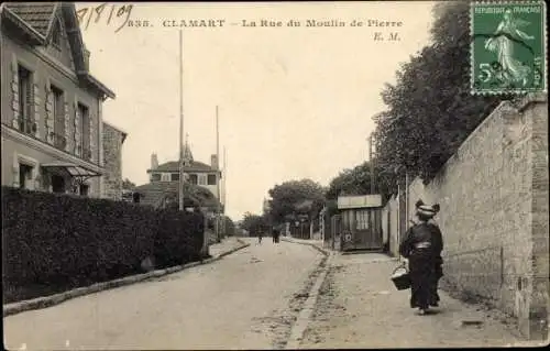 Ak Clamart Hauts de Seine, Rue du Moulin de Pierre