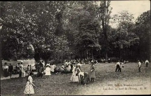 Ak Meudon Clamart Hauts de Seine, Les Jeux au Bords de l´Étang