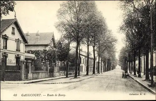 Ak Gassicourt Yvelines, Route de Rosny