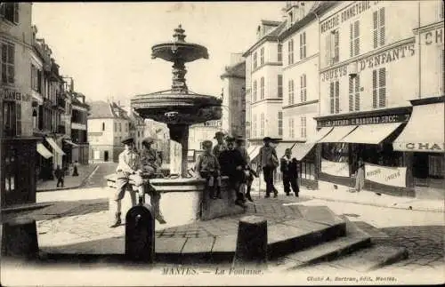 Ak Mantes Yvelines, La Fontaîne