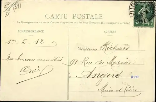 Ak Villeneuve L'Archevêque Yonne, Les Promenades