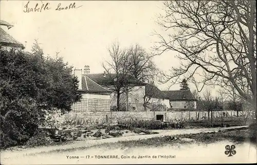 Ak Tonnerre Yonne, Coin du Jardin de l´Hôpital