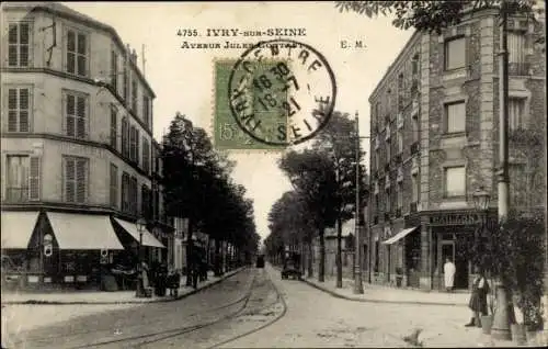 Ak Ivry sur Seine Val de Marne, Avenue Jules Coutant, Commerces