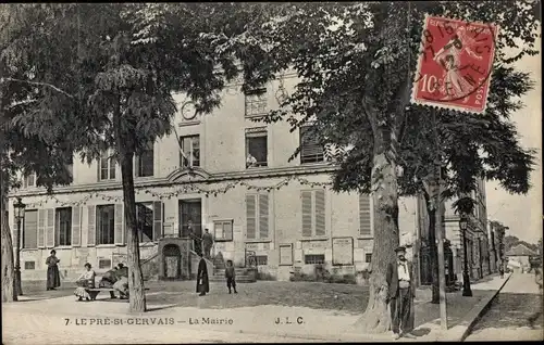 Ak Le Pre Saint Gervais Seine Saint Denis, La Mairie