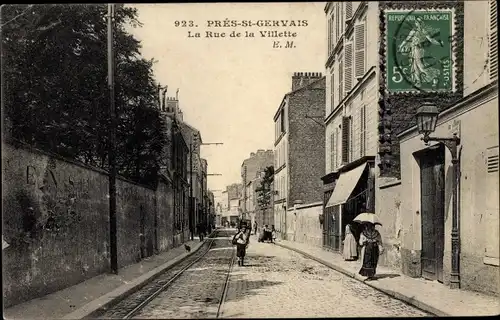 Ak Le Pre Saint Gervais Seine Saint Denis, Rue de la Villette