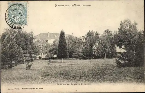 Ak Mandres sur Vair Lothringen Vosges, Parc de la Colonie Scolaire