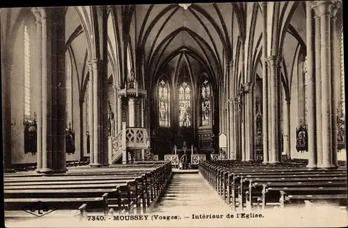 Ak Moussey Vosges, Intérieur de l´Église