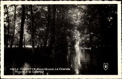 Ak La Garette Deux-Sèvres, La Grande Rigole à la Garette