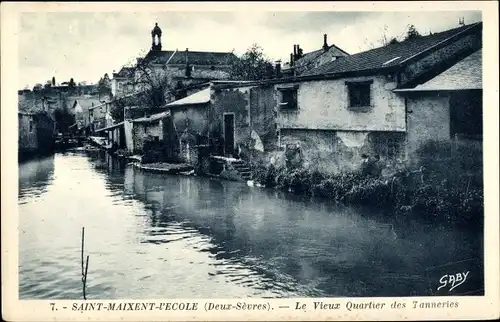 Ak Saint Maixent Deux Sevres, Vieux Quartier des Tanneries