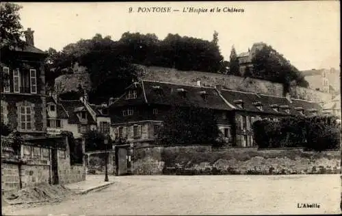 Ak Pontoise Val d'Oise, L'Hospice et le Chateau