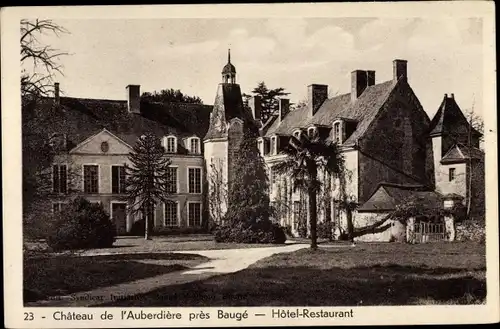 Ak Baugé Maine et Loire, Château de l´Auberdière, Hôtel Restaurant