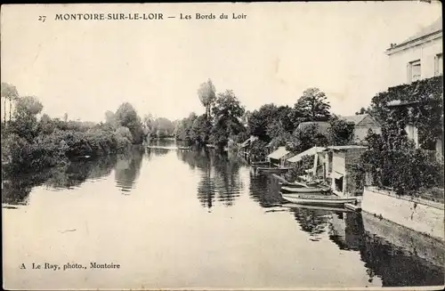 Ak Montoire sur le Loir Loir-et-Cher, Les Bords du Loir
