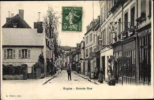 Ak Rugles Eure, Grande Rue