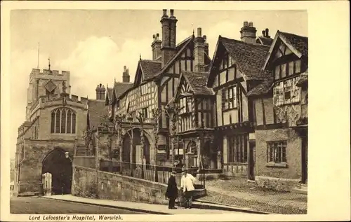 Ak Warwick Warwickshire West Midlands England, Lord Leicester's Hospital