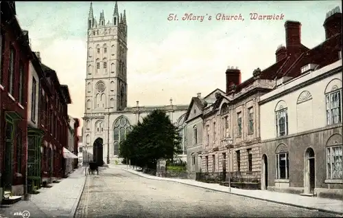 Ak Warwick Warwickshire West Midlands England, St. Mary's Church